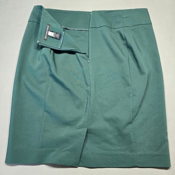 The Torie Skirt Green Mini Stretch Pencil Straight Aline Women's Size 12 Unlined - Picture 2 of 7